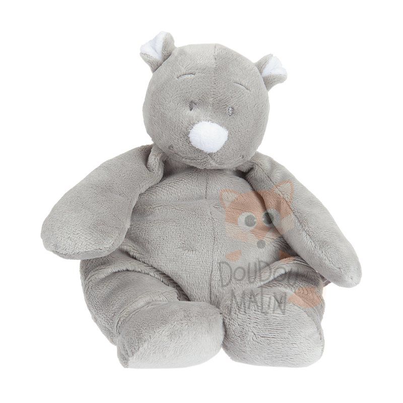 Noukies nouky lours peluche gris blanc 